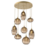 Misto Round Multi-Light Chandelier By Hammerton, Color: Bronze, Number Of Lights: 8, Finish: Gilded Brass