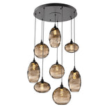 Misto Round Multi-Light Chandelier By Hammerton, Color: Bronze, Number Of Lights: 8, Finish: Matte Black