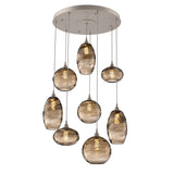 Misto Round Multi-Light Chandelier By Hammerton, Color: Bronze, Number Of Lights: 8, Finish: Metallic Beige Silver