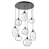 Misto Round Multi-Light Chandelier By Hammerton, Color: Clear, Number Of Lights: 8, Finish: Matte Black