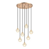 Misty Chandelier 7 Light Aged Gold Brass