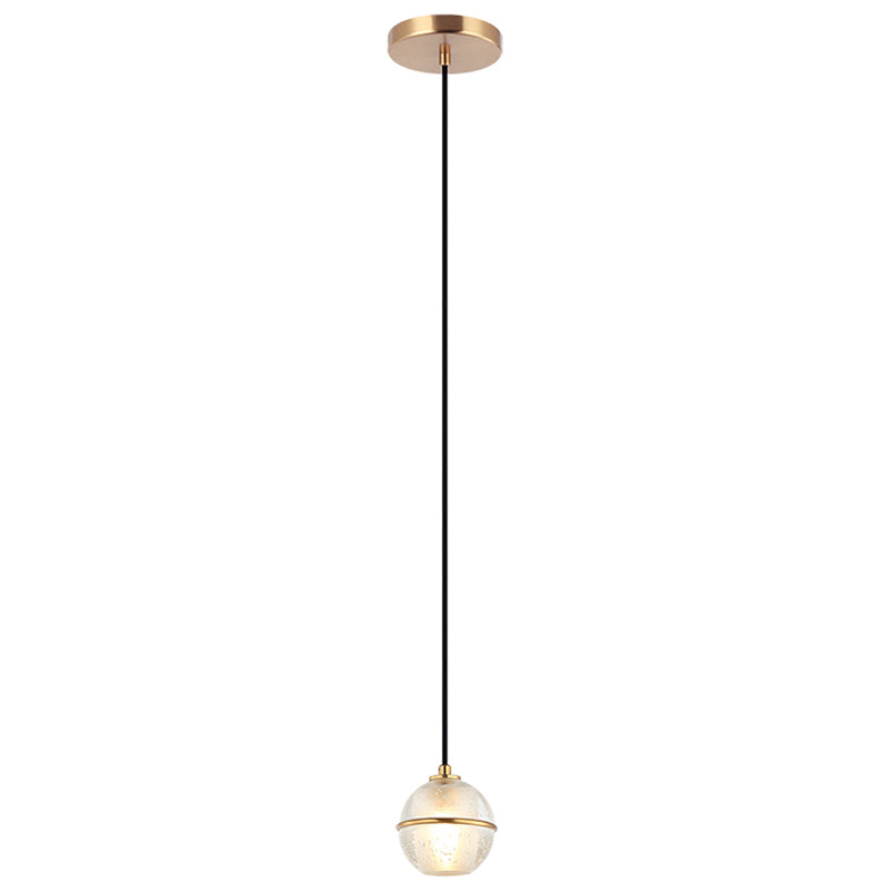 Misty Pendant Light Aged Gold Brass By Matteo-Front View