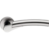 Mixa Door Lever in Polished Chrome / Satin Chrome by Colombo Design