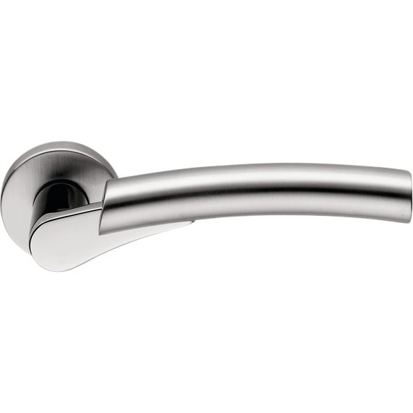 Mixa Door Lever in Polished Chrome / Satin Chrome by Colombo Design