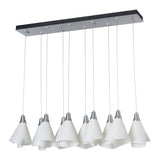 Mobius 10-Light Linear Suspension, shown in Sterling, Standard, by Hubbardton Forge