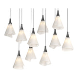 Mobius 10-Light Linear Suspension in Black, Long by Hubbardton Forge
