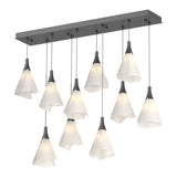 Mobius 10-Light Linear Suspension in Black, Standard by Hubbardton Forge