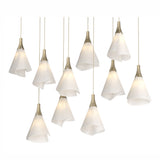 Mobius 10-Light Linear Suspension in Soft Gold, Long by Hubbardton Forge