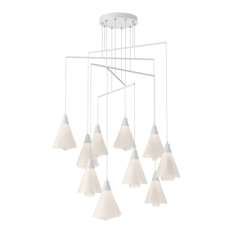 Mobius 10-Light Mobile Chandelier in White, Standard by Hubbardton Forge