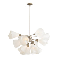 Mobius 12-Light Chandelier, shown in Soft Gold, by Hubbardton Forge