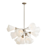 Mobius 12-Light Chandelier, shown in Soft Gold, by Hubbardton Forge