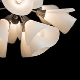 Mobius 12-Light Chandelier detail in Soft Gold, by Hubbardton Forge