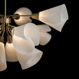 Mobius 12-Light Chandelier detail in Soft Gold, by Hubbardton Forge
