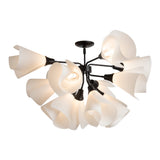 Mobius 12-Light Semi-Flush Mount, shown in Black, by Hubbardton Forge