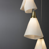 Mobius 5-Light Pendant detail in Modern Brass, Standard, by Hubbardton Forge