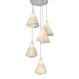 Mobius 5-Light Pendant in White, Standard by Hubbardton Forge