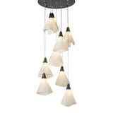 Mobius 9-Light Chandelier, shown in Black, Standard, by Hubbardton Forge