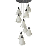 Mobius 9-Light Chandelier, shown in Black, Standard, by Hubbardton Forge