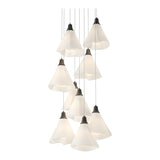 Mobius 9-Light Chandelier in Black, Long by Hubbardton Forge