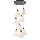 Mobius 9-Light Chandelier in Black, Standard by Hubbardton Forge