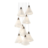 Mobius 9-Light Chandelier in Bronze, Long by Hubbardton Forge