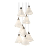Mobius 9-Light Chandelier in Dark Smoke, Long by Hubbardton Forge