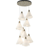 Mobius 9-Light Chandelier in Soft Gold, Standard by Hubbardton Forge