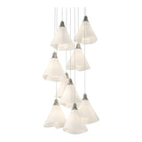 Mobius 9-Light Chandelier in Sterling, Long by Hubbardton Forge