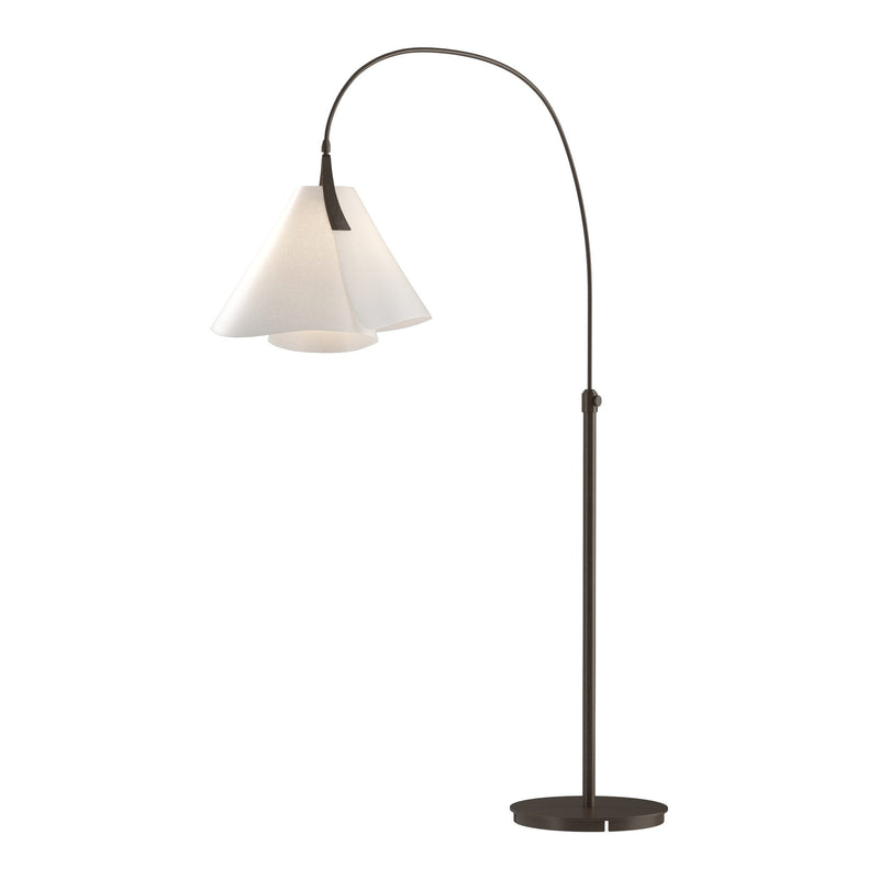 Mobius Arc Floor Lamp in Bronze, Spun Frost by Hubbardton Forge