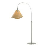 Mobius Arc Floor Lamp in Sterling, Spun Amber by Hubbardton Forge