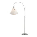 Mobius Arc Floor Lamp in Vintage Platinum, Spun Frost by Hubbardton Forge