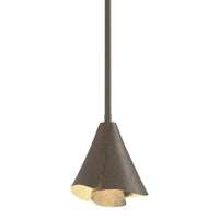 Mobius Steel Shade Mini Pendant in Bronze by Hubbardton Forge