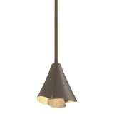 Mobius Steel Shade Mini Pendant in Bronze by Hubbardton Forge