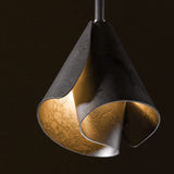 Mobius Steel Shade Mini Pendant detail in Dark Smoke, by Hubbardton Forge