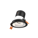 Moda 3” Gimbal Modular Recessed Light by Dals - White reflector, Round Black Trim