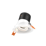 Moda 3” Gimbal Modular Recessed Light by Dals - White reflector, Round White Trim