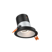 Moda 3” Slope Ceiling Modular Recessed Light by Dals - Alzak reflector, Round Black Trim