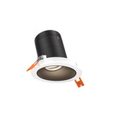Moda 3” Slope Ceiling Modular Recessed Light by Dals - Black reflector, Round White Trim