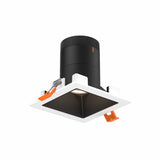 Moda 3” Square Modular Recessed Light by Dals - Black reflector, Square White Trim
