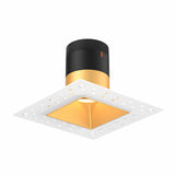 Moda 3” Square Modular Recessed Light by Dals - Gold reflector, Square Trimless