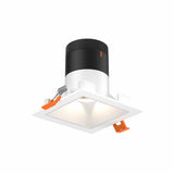 Moda 3” Square Modular Recessed Light by Dals - White reflector, Square White Trim