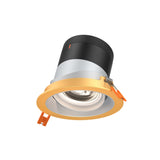 Moda 4” Gimbal Modular Recessed Light by Dals - Alzak reflector, Round Gold Trim