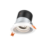 Moda 4” Gimbal Modular Recessed Light by Dals - Alzak reflector, Round White Trim