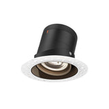 Moda 4” Gimbal Modular Recessed Light by Dals - Black reflector, Round Trimless