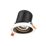 Moda 4” Gimbal Modular Recessed Light by Dals - Black reflector, Round White Trim