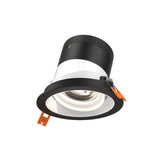 Moda 4” Gimbal Modular Recessed Light by Dals - White reflector, Round Black Trim