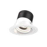 Moda 4” Gimbal Modular Recessed Light by Dals - White reflector, Round Trimless