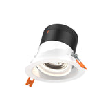 Moda 4” Gimbal Modular Recessed Light by Dals - White reflector, Round White Trim