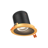 Moda 4” Slope Ceiling Modular Recessed Light by Dals - Black reflector, Round Gold Trim