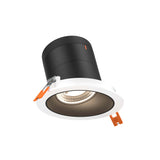 Moda 4” Slope Ceiling Modular Recessed Light by Dals - Black reflector, Round White Trim